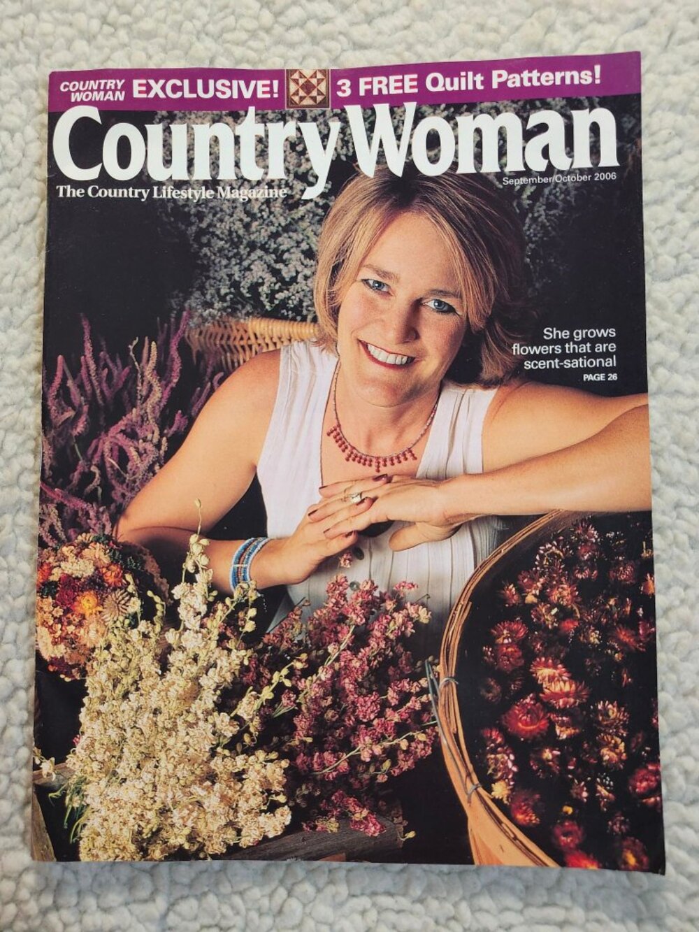 Country Woman Magazine Sept Oct 2006 Home Lifestyle Quilting Flowers Patterns